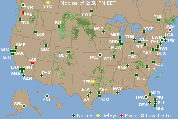 National Airport Delays Map